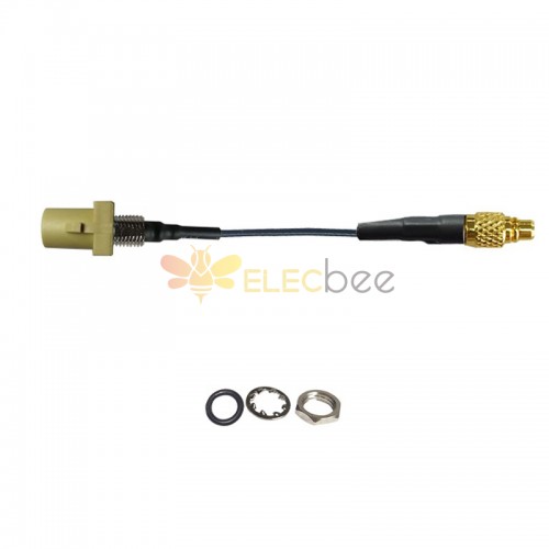 Threaded Fakra K Kurry Straight Plug Male to MMCX Male Vehicle Connection Extension Cable Assembly 1.13 Cable