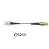Threaded Fakra White B Straight Male to MCX Male Plug Vehicle Extension Cable Assembly RG113 Cable 10cm