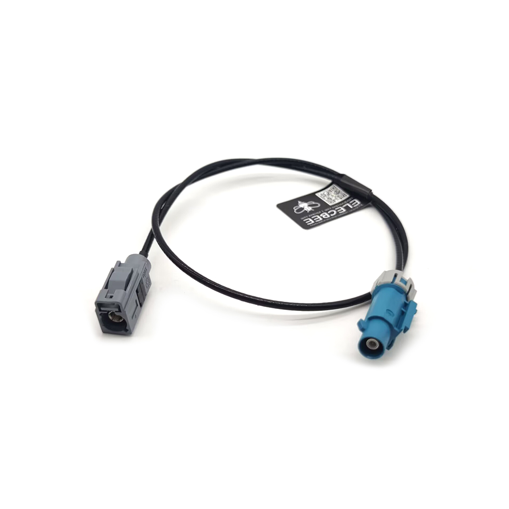 Waterproof Waterblue Fakra Z Plug Male to Fakra G Straight Jack Female Vehicle Extension Cable Assembly RG174 30cm