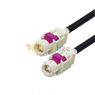 White HSD LVDS B Plug to B Plug Male Straight Extension Vehicle Car Video Camera Cable Assembly 50CM