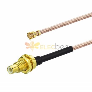 Cable coaxial de 20 piezas a la venta con IPX u.fl a SMC Cable coaxial RF recto de mamparo hembra RG178 20CM