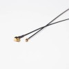 20pcs MMCX Coaxial Cable Right Angled Male with RF 1.13 Black Cable + IPEX