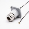 N Female Bulkhead Connector Four Hole Flange Straight Female to IPEX Terminal Cable