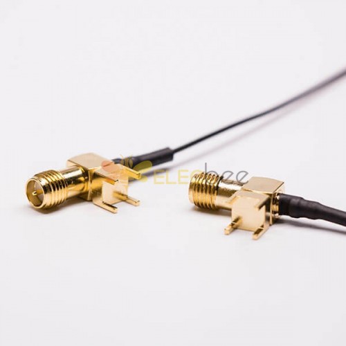 RP SMA Female to Ipex Adapter Cable 90 Degree Crimp PCB Mount Connector