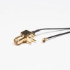 SMA Cable Soldering Angled with Black RF1.13 Coaxial Cable to IPEXⅠ75cm