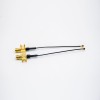 SMA Cable Soldering Angled with Black RF1.13 Coaxial Cable to IPEXⅠ75cm