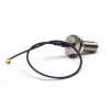 SMA Connector Cable Assembly Straight Blukhead Panel Mount to IPEX Coaxial Cable Brass/Stainless Steel Stainless Steel 