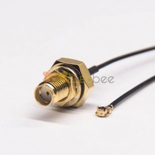 SMA to Ipex Cable SMA Female Waterproof Straight Panel Mount to Ipex Anged Connector