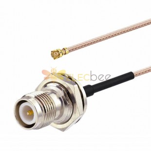 TNC Connector RP Female Bulkhead to IPX U.FL RF Coaxial Cable RG178 20cm