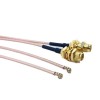 Cable UFL a RP SMA 18CM con U.FL(IPEX) a RP-SMA hembra Pigtail Antenna Wi-Fi Coaxial RG-178 Cable de baja pérdida