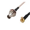 20 piezas Cable BNC 75 Ohm RF coaxial Cable montaje RG316 10CM a MCX macho ángulo recto