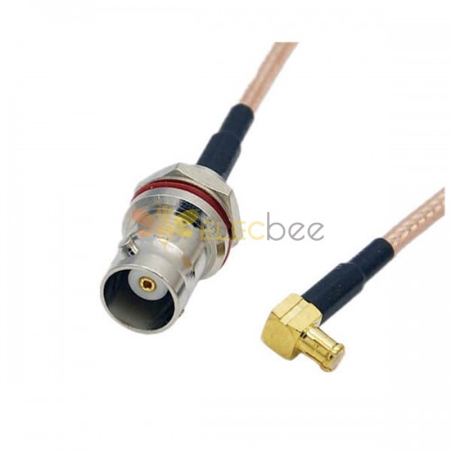 Conector de cable BNC hembra a MCX ángulo recto macho RF Pigtail Cable RG316 10CM