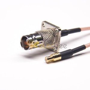 BNC Cable Extension 4Holes Flange 50Ohm Straight Female to MCX Straight Male with RG316