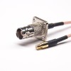 Extensión de cable BNC de 20 piezas, brida de 4 orificios, 50 ohmios, hembra recta a MCX, macho recto con RG316