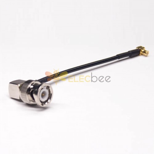 BNC Cable Extensions Right Angled Male 50Ohm to MCX Right Angled Male with RG174