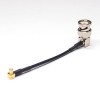 20pcs BNC Cable Extensions Right Angled Male 50Ohm to MCX Right Angled Male with RG174 10cm