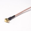 BNC Cable Female Straight to MCX Male Angle avec RG316