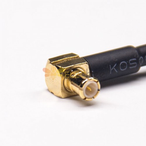 20 pièces câble de connecteur BNC 180 degrés femelle cloison avant étanche à MCX mâle coudé avec RG316