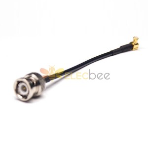 BNC Connector with Cable Straight Male 50Ohm to MCX Angled Male with RG316