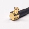 Cable BNC 4Holes Flange Straight Female 50Ohm to MCX Right Angled with RG174