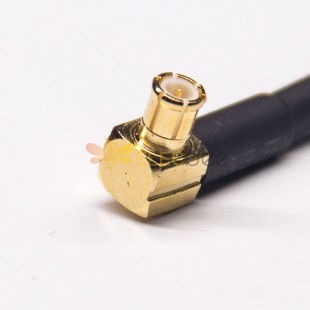 F Connector Coaxial Cable Female Straight to MCX Angled Male with RG174