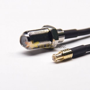 F Type Female Cable Connector Straight to MCX Male Straight with RG174