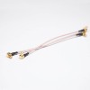 MCX Coaxial Cable RG178 Brown Solder with Angled MCX Male 20cm