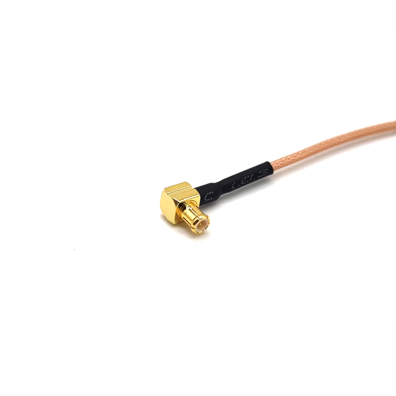 MCX Coaxial Cable RG178 Brown Solder with Angled MCX Male 20cm