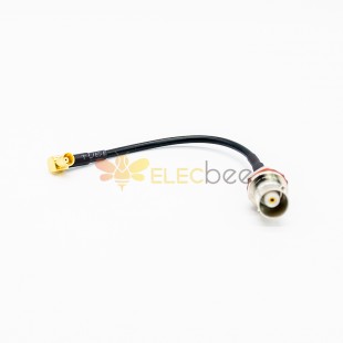 MCX to BNC Cable RG174 Waterproof BNC Female Rear Blukhead to Right Angle MCX Female Connector 10cm