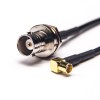 20pcs MCX to BNC Cable RG174 Waterproof BNC Female Rear Blukhead to Right Angle MCX Female Connector