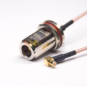 N Cable conector Aassembly 180 grados hembra a MCX macho en ángulo recto con RG316