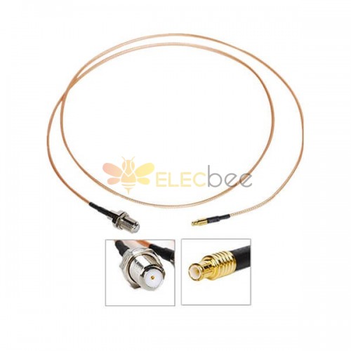 20 piezas cable coaxial pigtail con conector MCX macho a F hembra RG316 montaje 1 m (paquete de 2)