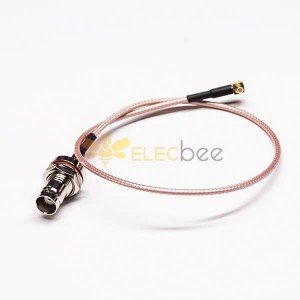 Cable RF coaxial impermeable BNC hembra Bulkhead a ángulo recto MCX macho cable de montaje crimpado