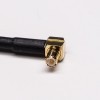 Cable RF coaxial impermeable BNC hembra Bulkhead a ángulo recto MCX macho cable de montaje crimpado
