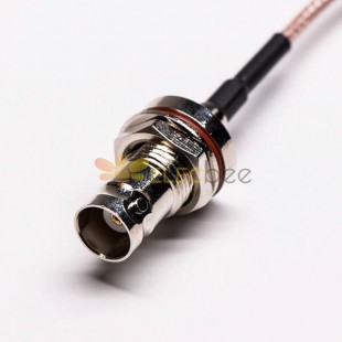 Connecteurs de câble coaxial RF Imperméable à l’eau BNC Cloison féminine à angle droit MCX Assemblage de câble mâle avec RG316