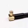 Connecteurs de câble coaxial RF Imperméable à l’eau BNC Cloison féminine à angle droit MCX Assemblage de câble mâle avec RG316
