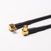 RG174 Cable Specifications MCX Angled Male to Female 90 Degree Cable Assembly
