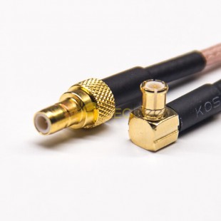 SMB Cable Female Straight to MCX Male Angled Coaxial Cable with RG316