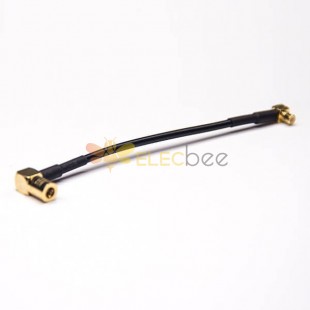 SMB Angle Female 90 Degree to MCX 90 Degree Male Cable with RG174