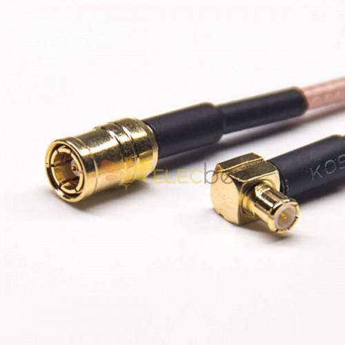 Cable conector macho SMB de 20 piezas recto a cable macho en ángulo MCX con RG316