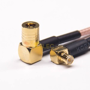 SMB Plug 90 Degree Male to MCX Male 90 Degree Cable with RG316