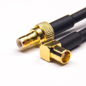 SMB Straight Jack Female to MCX Angled Female Coaxial Cable with RG316