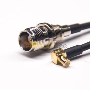 TNC Cable Connector arrière Bulkhead Straight Female to MCX Angled Male Coaxial Cable with RG316