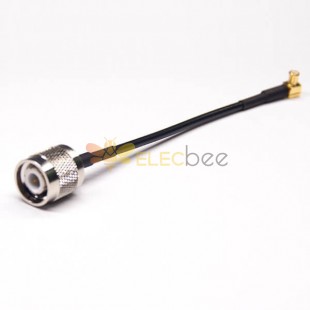 TNC Cabo Conector Straight Male para MCX Angular Male Coaxial Cable com RG174 10cm