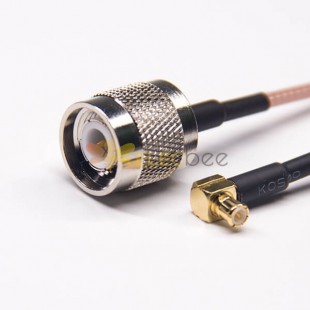 Câble droit de câble de prise droit de TNC mâle au câble masculin angle droit de MCX avec RG316 10cm