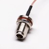 Coaxial RF Cables Waterproof N Bulkhead Female to Right Angle MMCX Male Cable Assembly Crimp