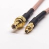 MMCX Straight Female to SMB Straight Female Coaxial Cable avec RG316
