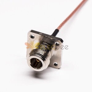 20pcs N Coaxial Cable Straight 4 Hole Flange to Right Angle MMCX Male Cable Assembly