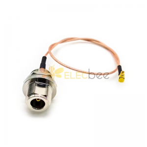 N Type Female Bulkhead to MMCX Male Right Angle Connector