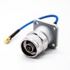 RF Cable Assemblies Four Hole Flange N Type Straight Male to MMCX Right Angle Male For Cable